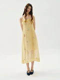 Light yellow spaghetti strap dress